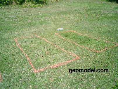 Unmarked and marked gravesites located by GeoModel, Inc. using GPR